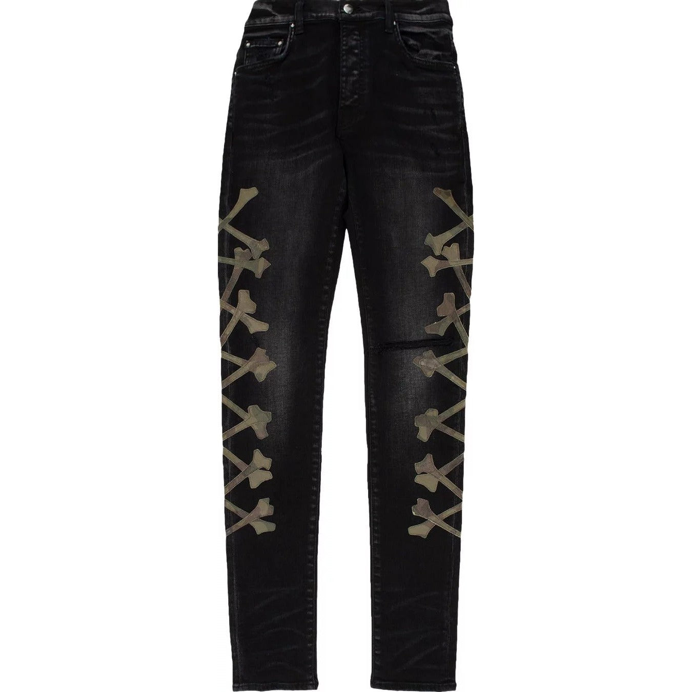 Amiri Camo Bones Jean 'Aged Black'