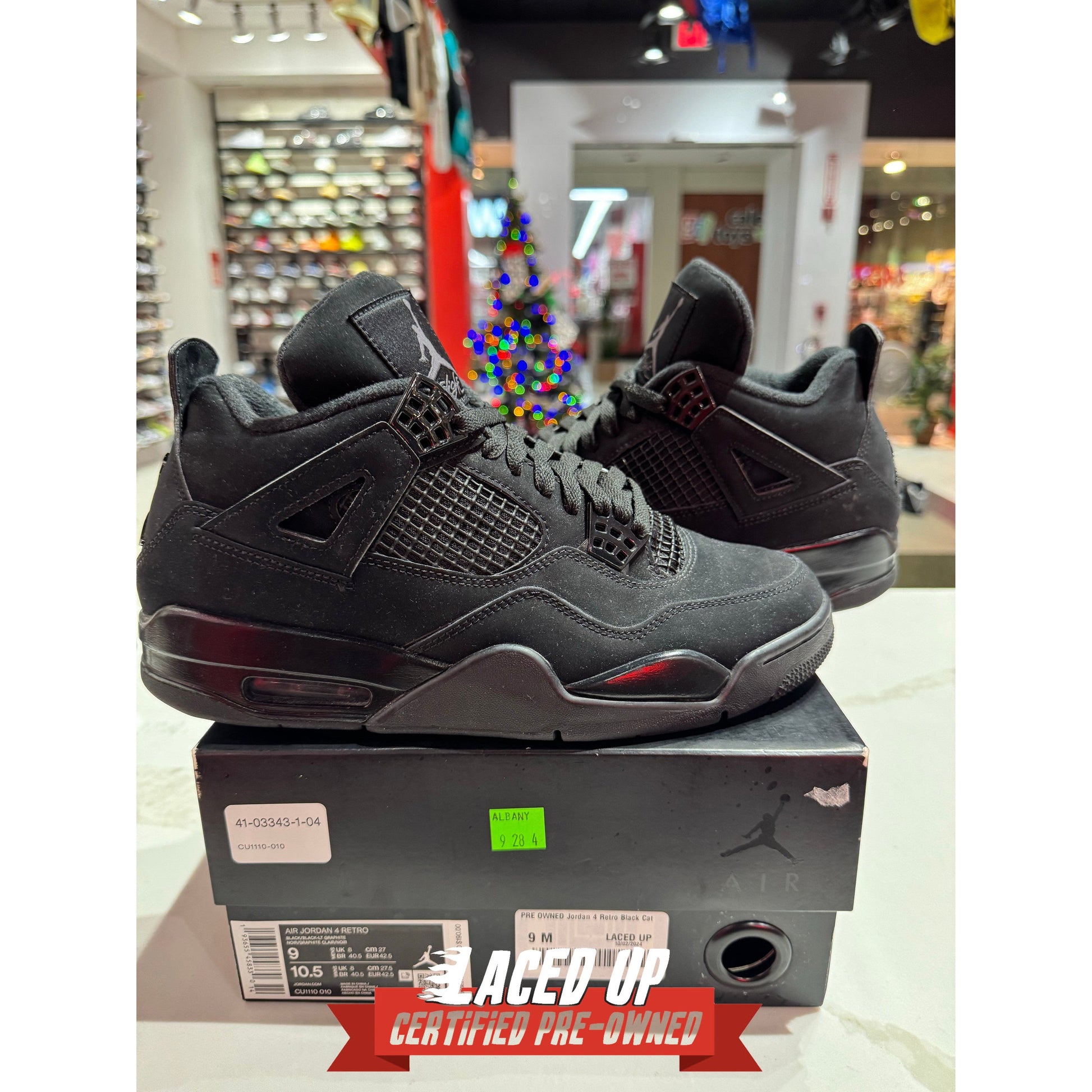 PRE OWNED Jordan 4 Retro Black Cat (2020)