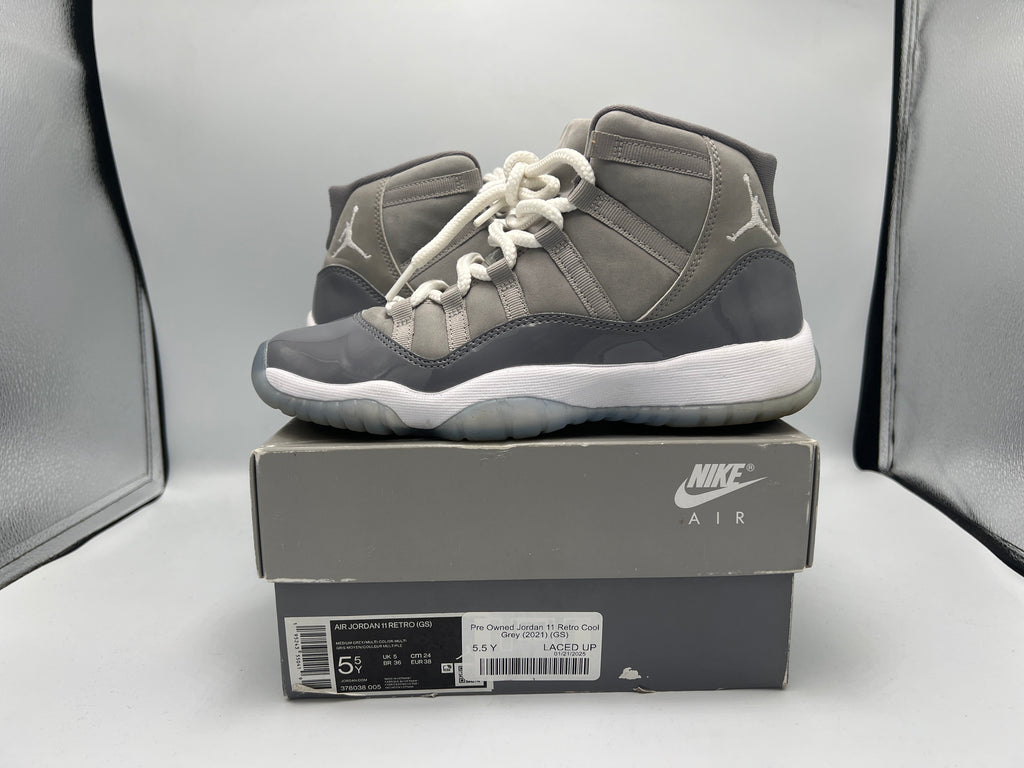 Pre Owned Jordan 11 Retro Cool Grey (2021) (GS)