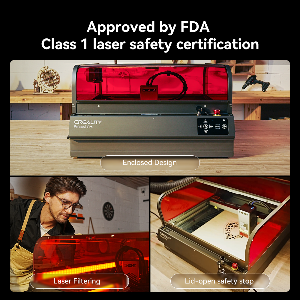 Falcon2 Pro 60W Pro-safe Laser Engraver & Cutter