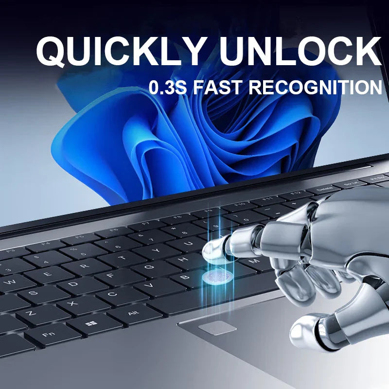 2025 15.6" Windows 11 Pro Laptop Computer  Core I7 8500Y 16GB 1TB Laptops Office Computer Fingerprint Unlock Notebook PC