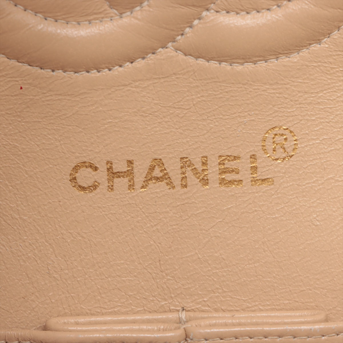 Chanel Matelasse 25 Lambskin Double Flap Double Chain Bag Beige Gold Metal Fittings 4163336 A01112  #2427