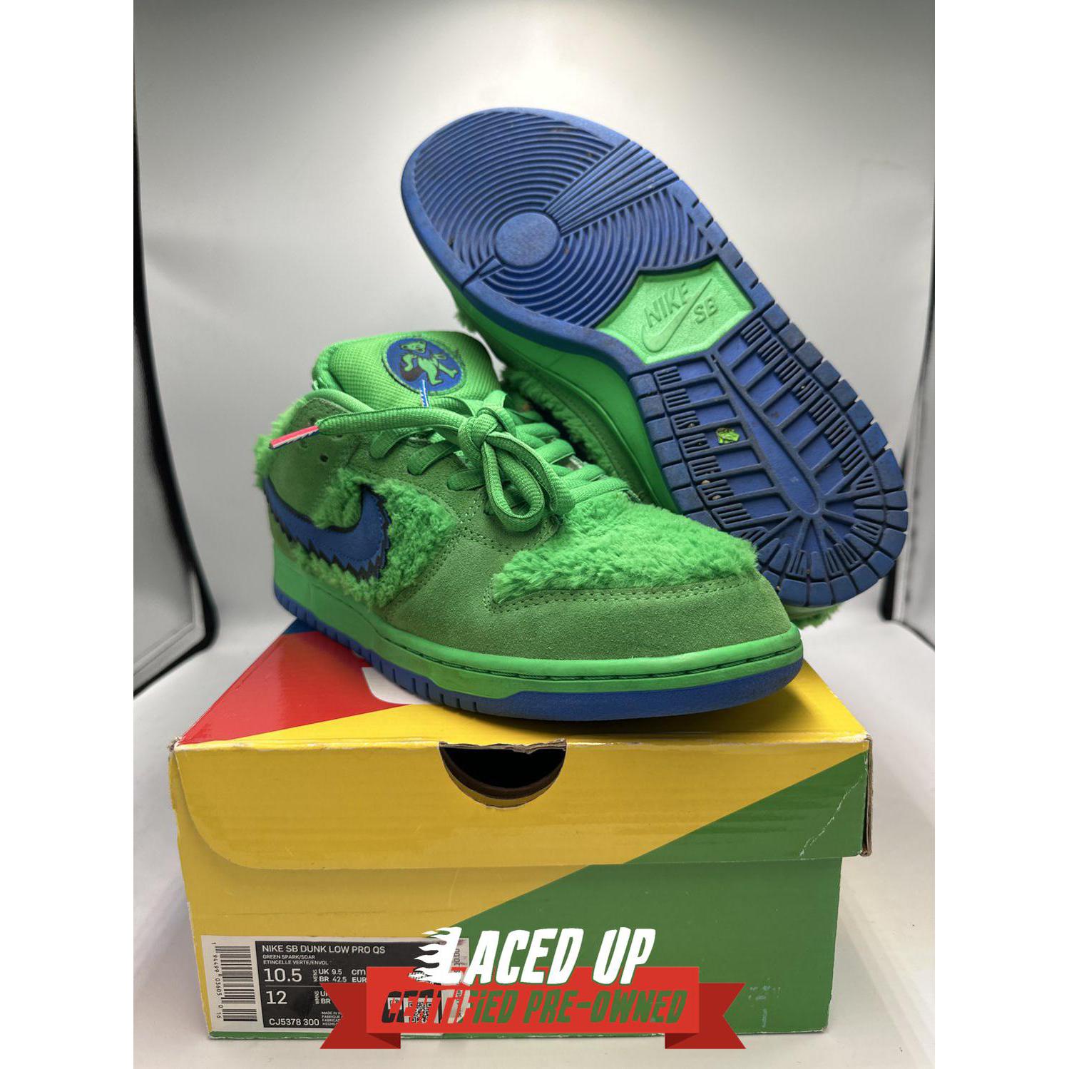 PRE OWNED Nike SB Dunk Low Grateful Dead Bears Green