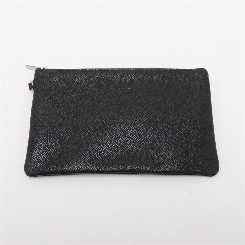 Chanel On The Road Caviar Skin Black Tote Bag 19 Series #3746