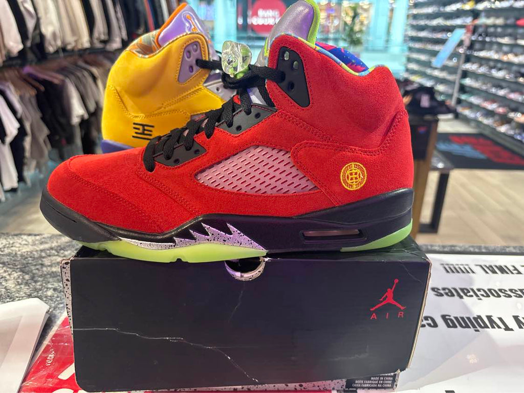 PRE OWNED Jordan 5 Retro What The