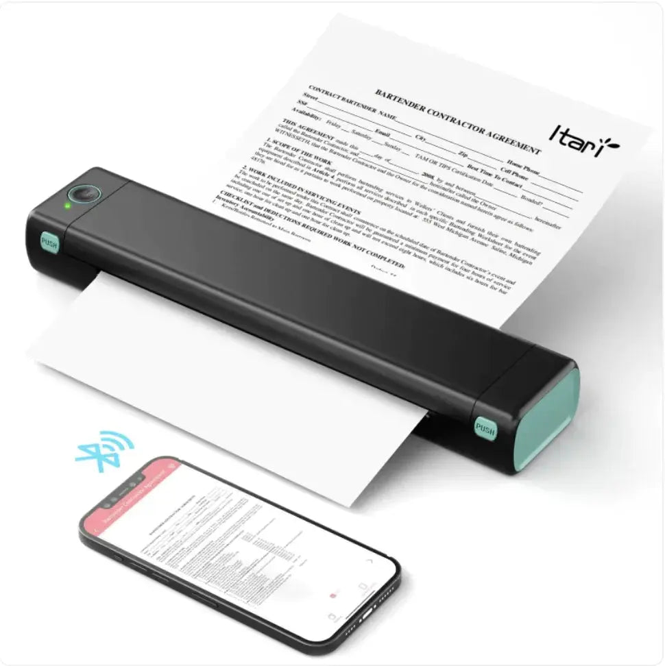 A4 Mobile Thermal Printer M08F - Bluetooth, Tattoo Paper Compatible