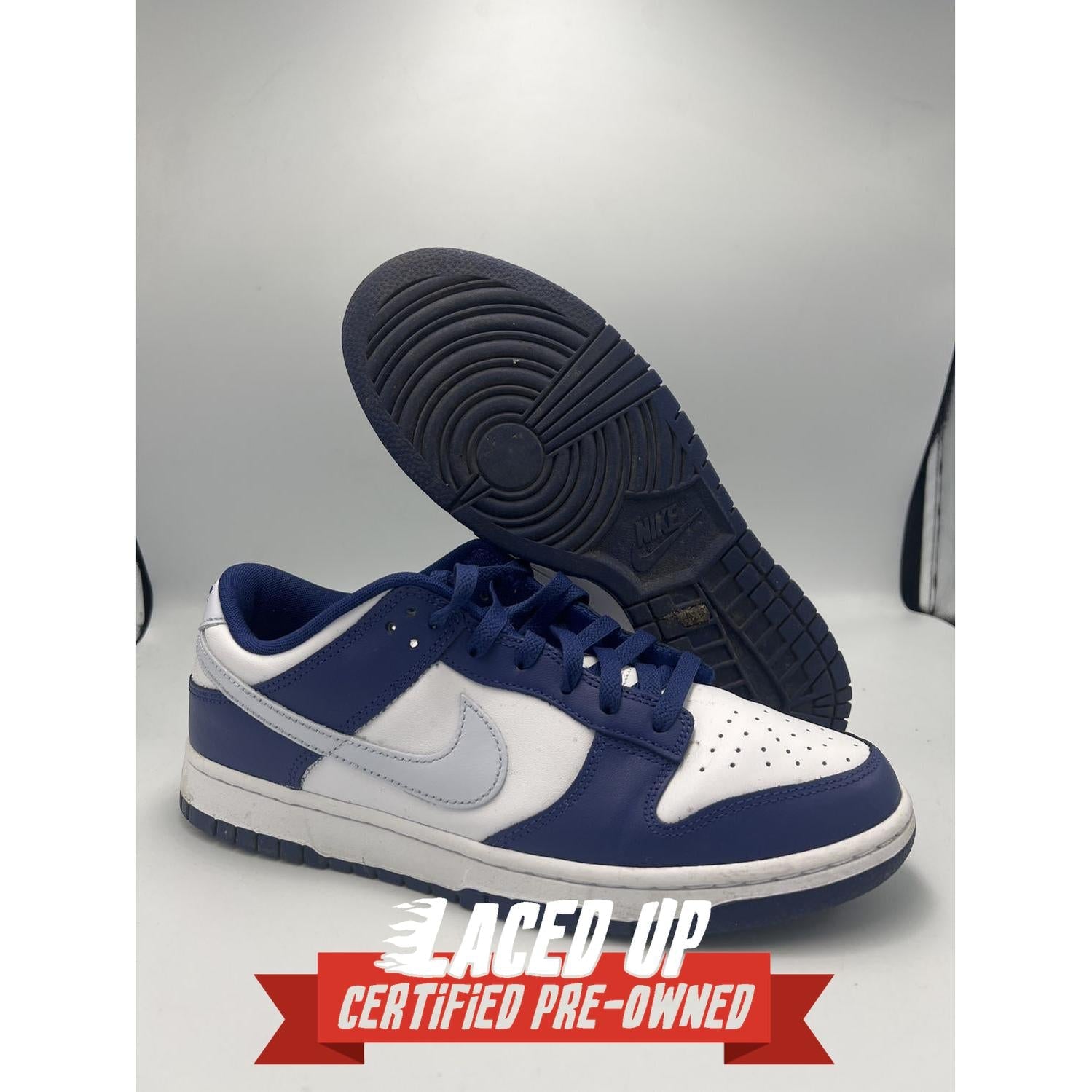 PRE OWNED Nike Dunk Low Deep Royal Football Grey