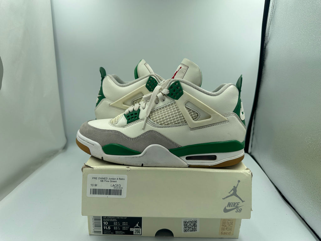 PRE OWNED Jordan 4 Retro SB Pine Green