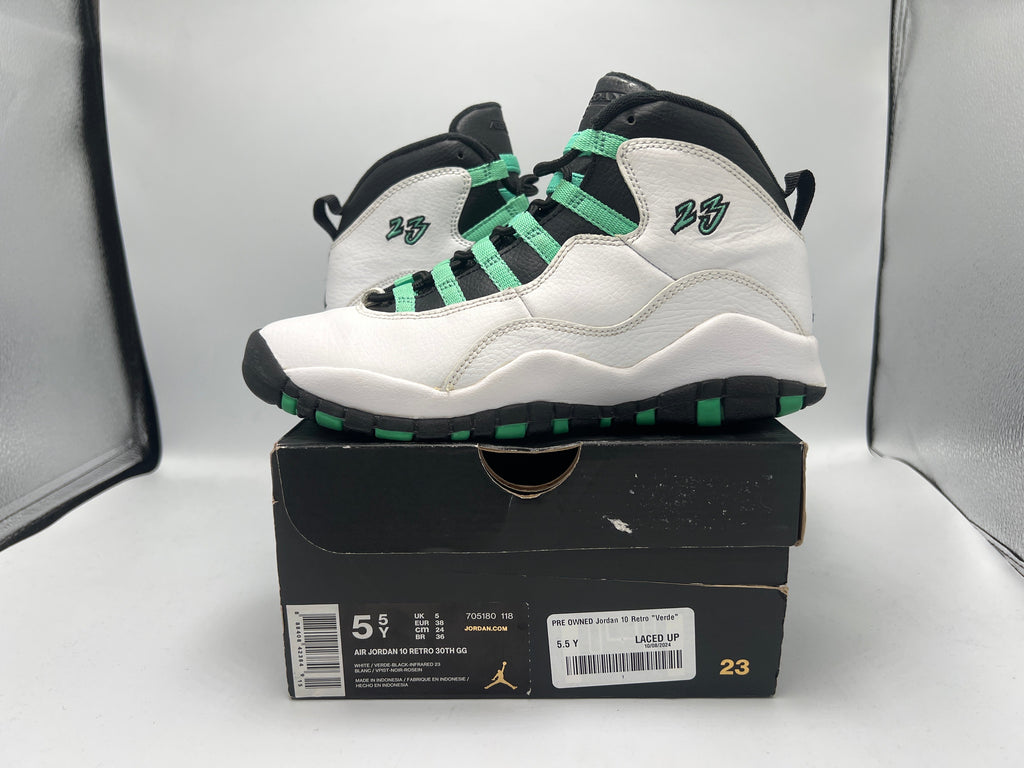 PRE OWNED Jordan 10 Retro "Verde" (GS)