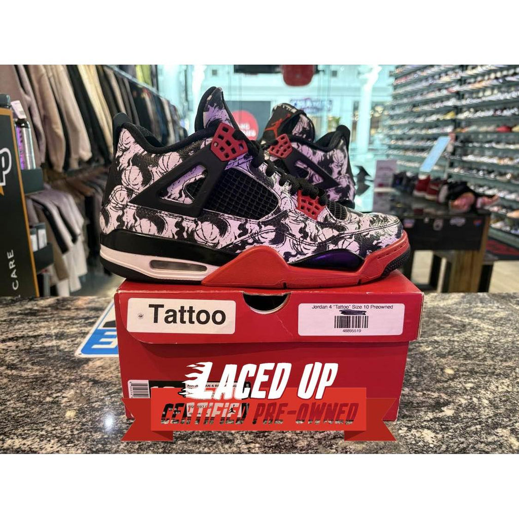 PRE OWNED Jordan 4 Retro Tattoo (2018)