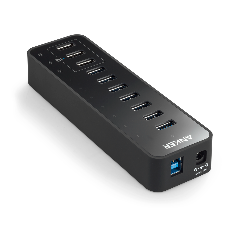 Anker 60W 10-Port USB 3.0 Data Hub