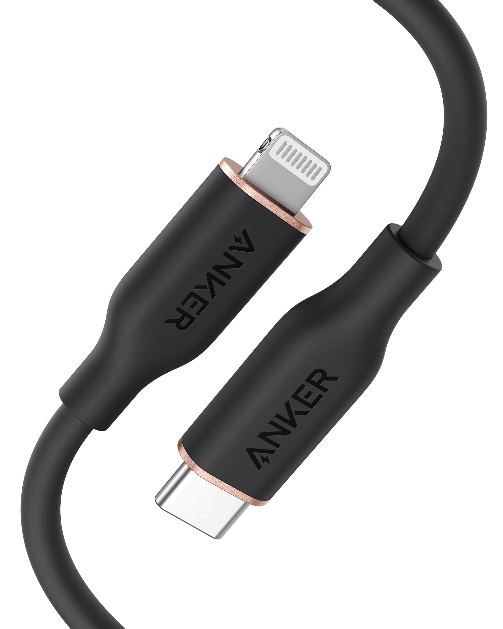 Anker <b>641</b> USB-C to Lightning Cable (Flow, 3 ft Silicone)