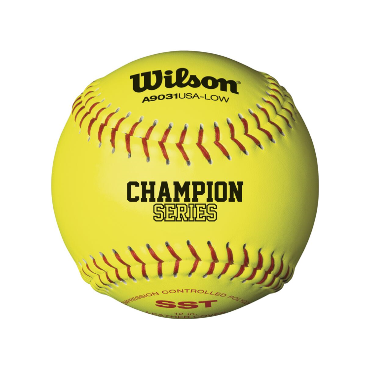Wilson 12" ASA/USA Leather Polycore Softballs