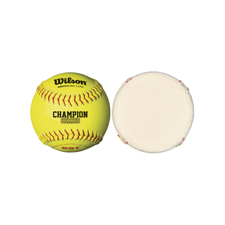 Wilson 12" ASA/USA Leather Polycore Softballs