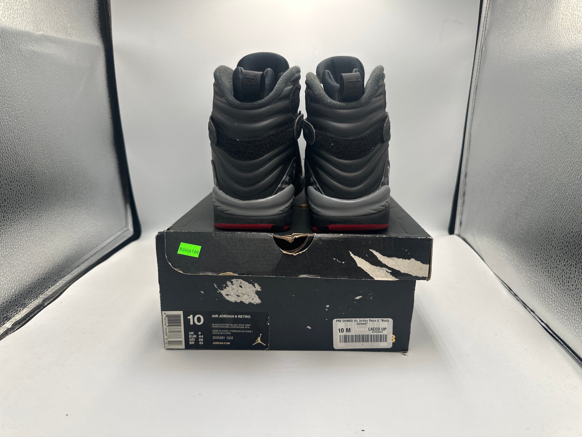 PRE OWNED Air Jordan Retro 8 "Black Cement”