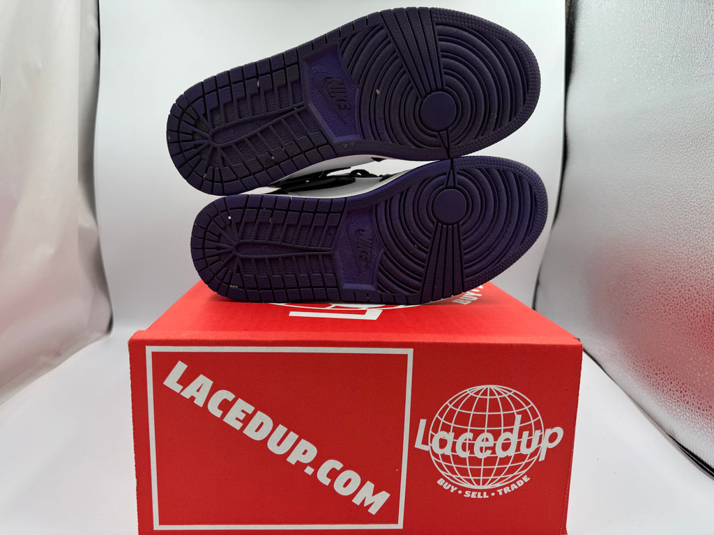 PRE OWNED Jordan 1 Retro High Court Purple White No Box