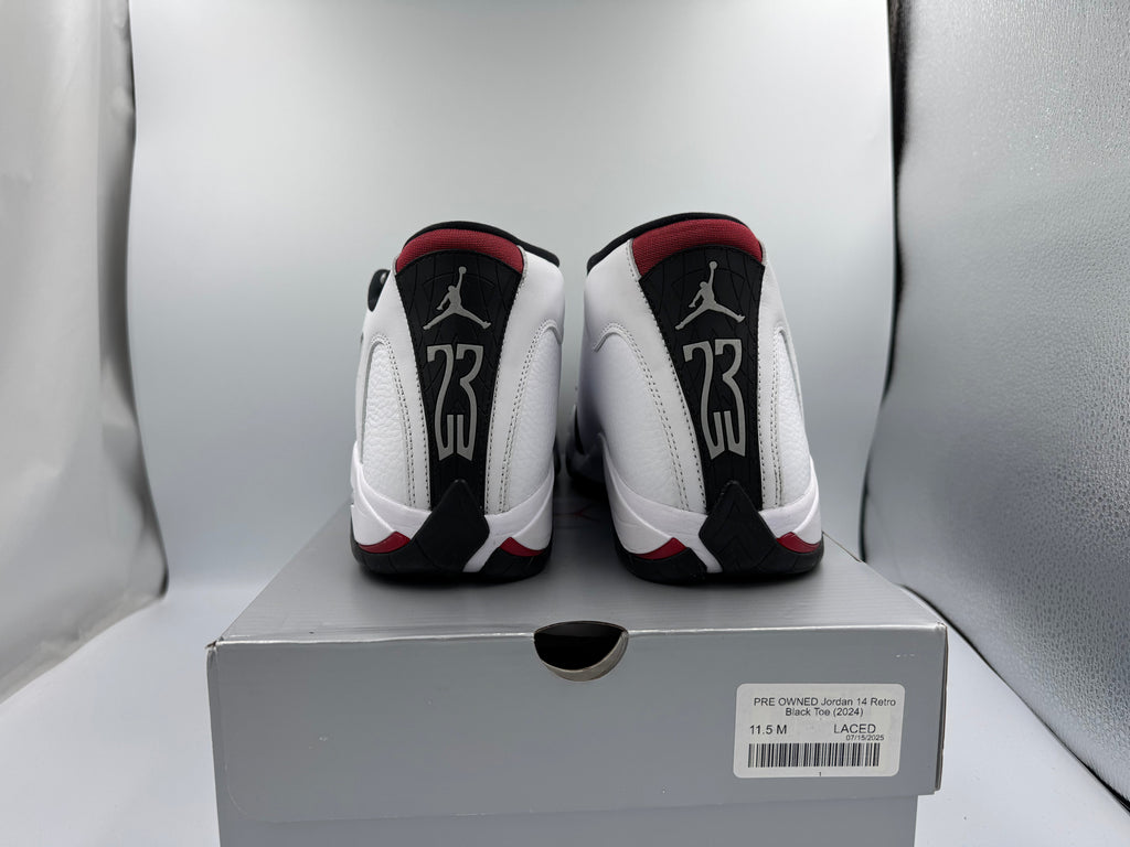 PRE OWNED Jordan 14 Retro Black Toe (2024)