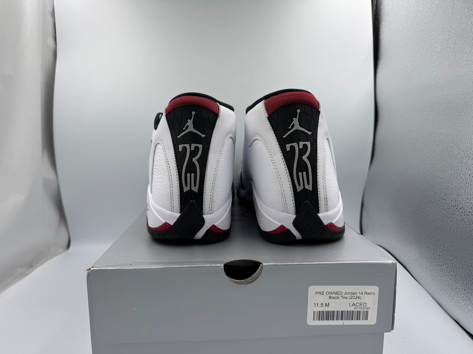 PRE OWNED Jordan 14 Retro Black Toe (2024)