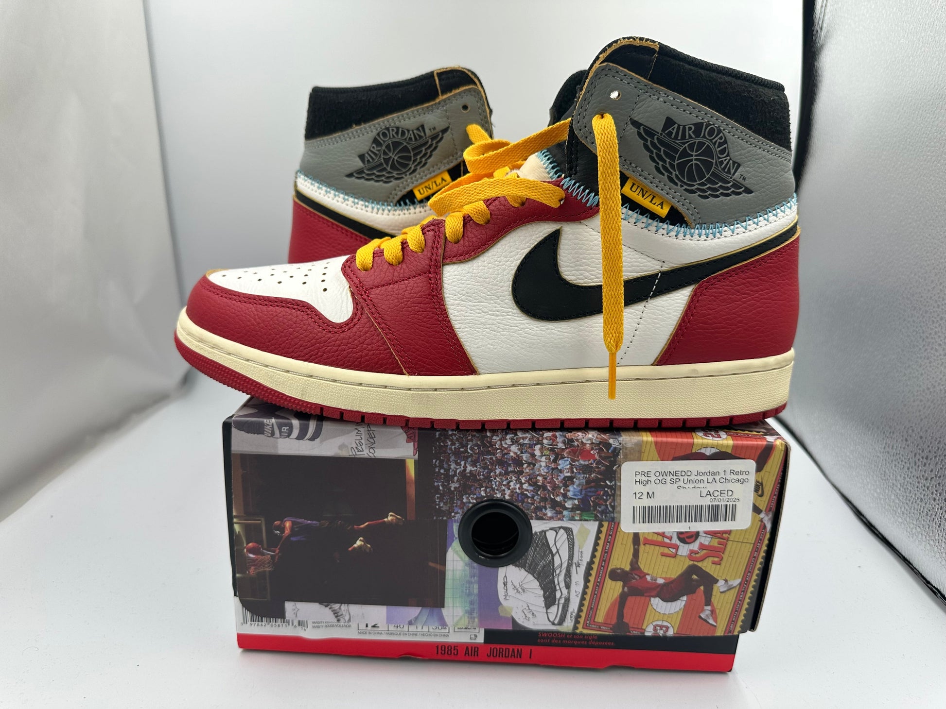 PRE OWNEDD Jordan 1 Retro High OG SP Union LA Chicago Shadow