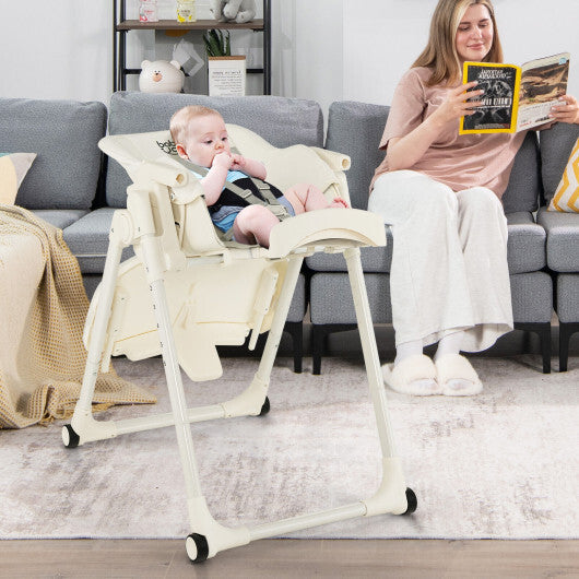 4-in-1 Baby High Chair with 6 Adjustable Heights-Gray