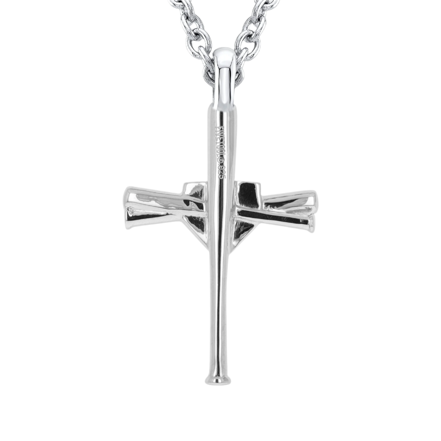 Custom Number Baseball Bat Cross Necklace