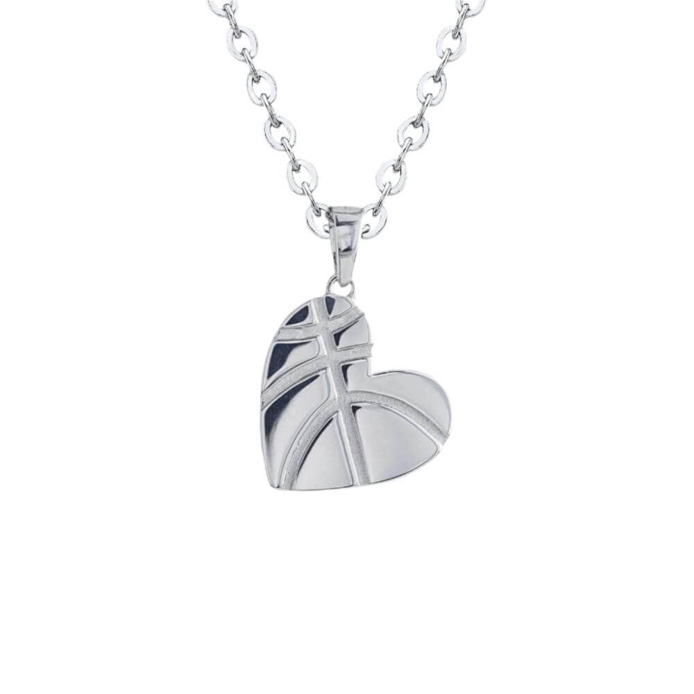 Basketball Heart Necklace