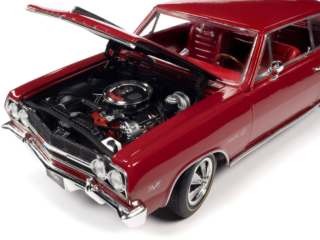 1965 Chevrolet Chevelle Malibu SS Z-16 Regal Red with Red Interior "Muscle Car & Corvette Nationals" (MCACN) 1/18 Diecast Model Car by Auto World