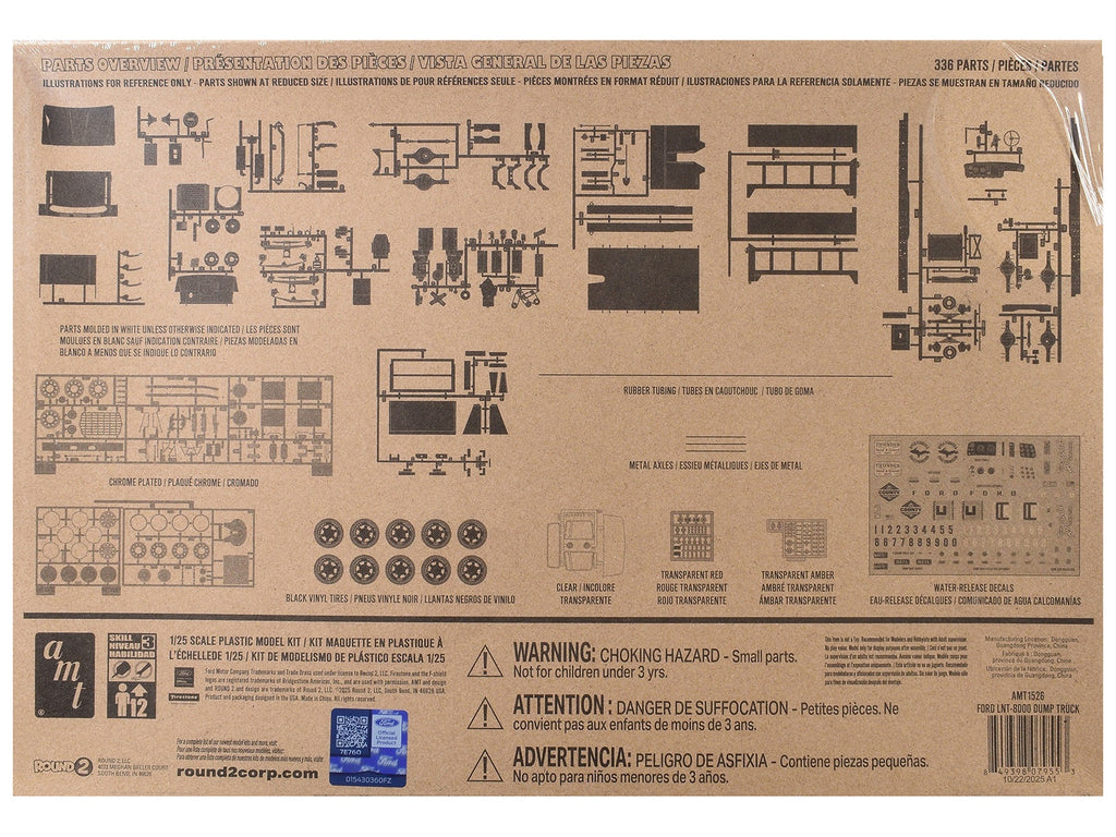 Skill 3 Model Kit Ford LNT-8000 Louisville Line Dump Truck 1/25 Scale Model by AMT