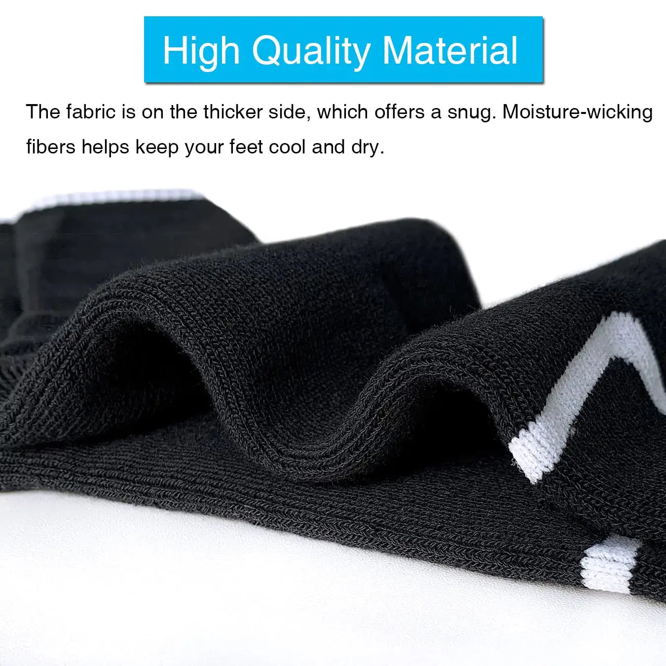 APTYID Men's Moisture Wicking Cushioned Crew Work Boot Socks