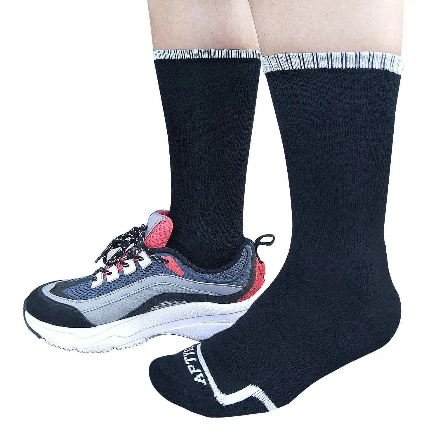 APTYID Men's Moisture Wicking Cushioned Crew Work Boot Socks