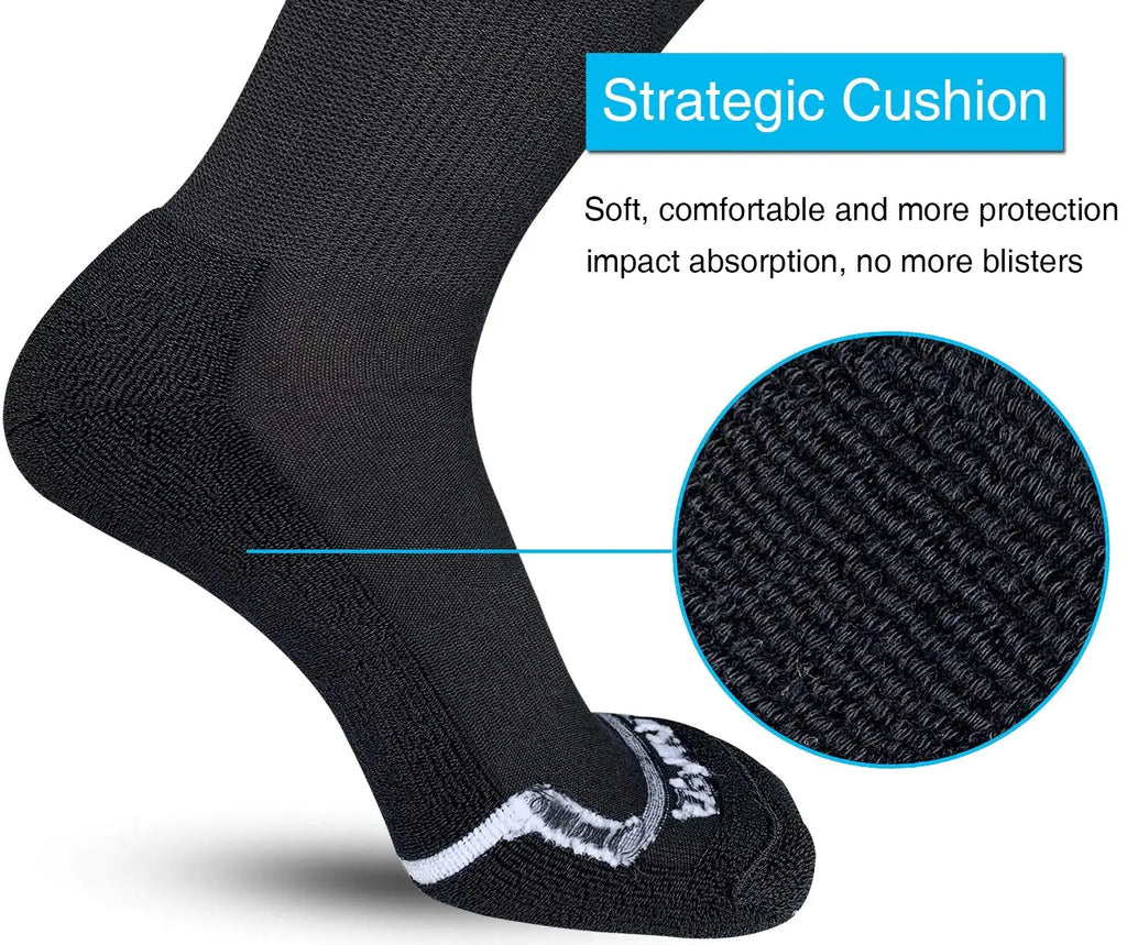APTYID Men's Moisture Wicking Cushioned Crew Work Boot Socks