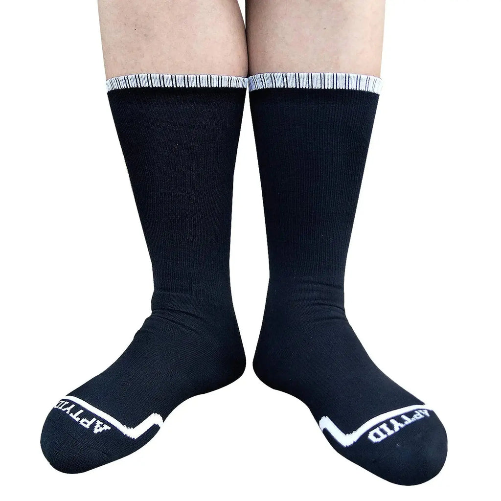 APTYID Men's Moisture Wicking Cushioned Crew Work Boot Socks