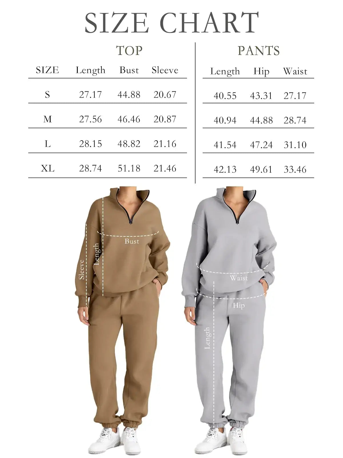 AUTOMET Womens 2 Piece Outfits Long Sleeve Sweatsuits Sets Half Zip Sweatshirts with Joggers Sweatpants