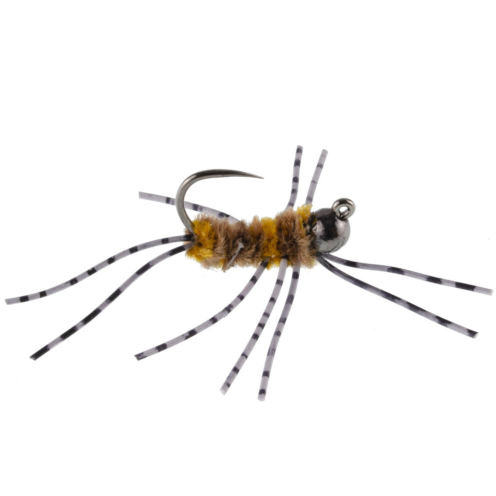 3 Pack Pat's Rubber Legs Tungsten Jig Coffee/Tan Euro Nymph Size 6