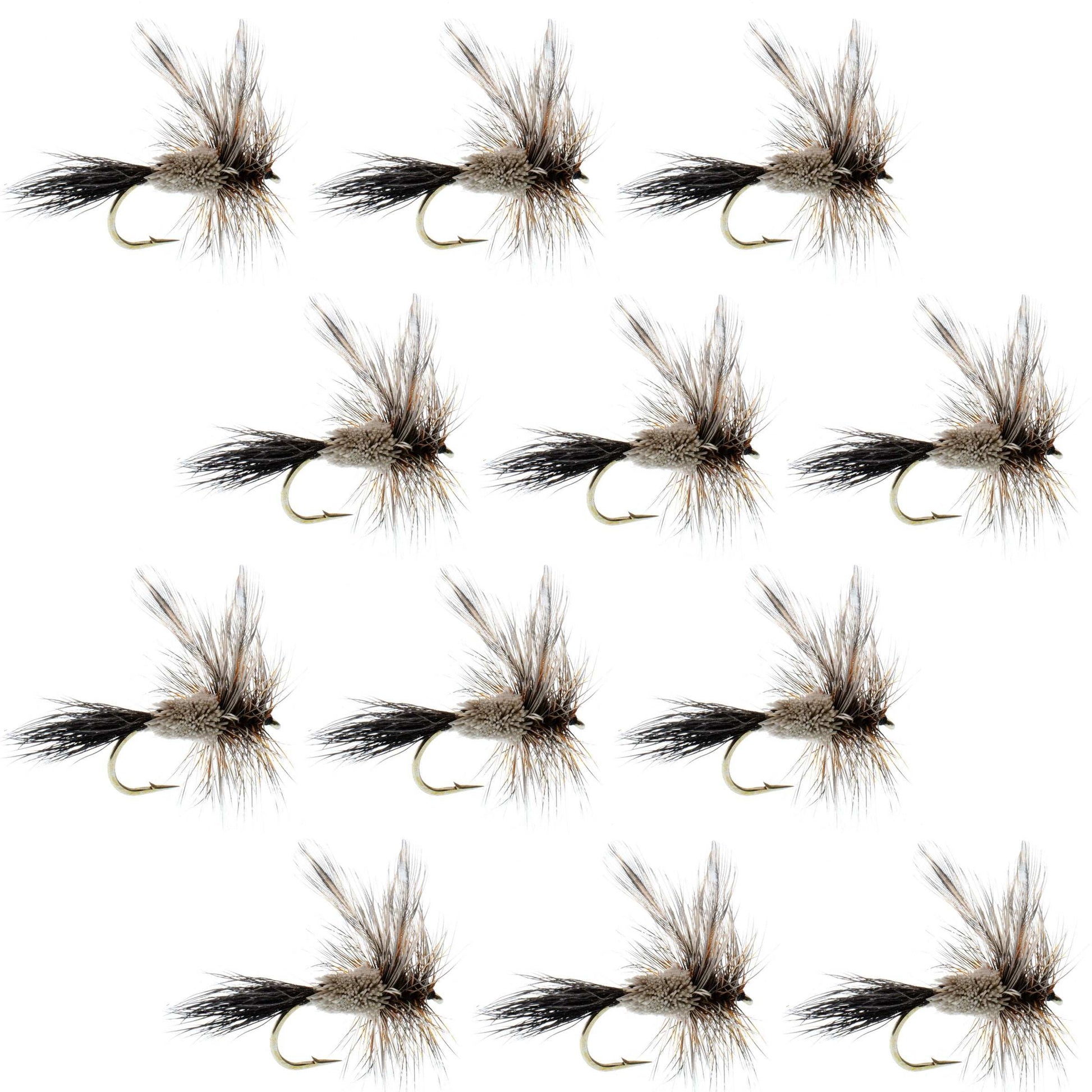 Barbless Adams Irresistible Classic Dry Fly - 1 Dozen Flies Hook Size 10