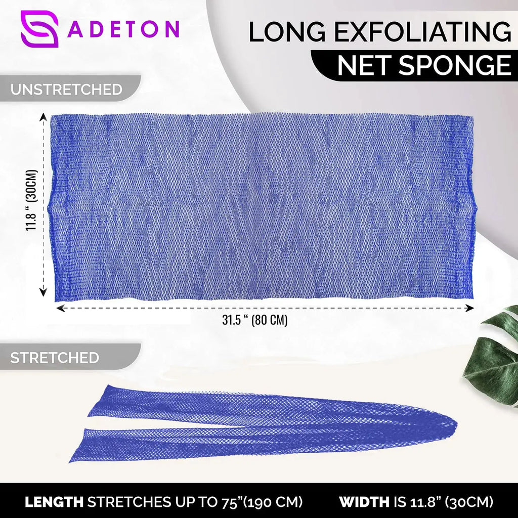 Adeton African Exfoliating Net Sponges - Authentic Body Scrubber