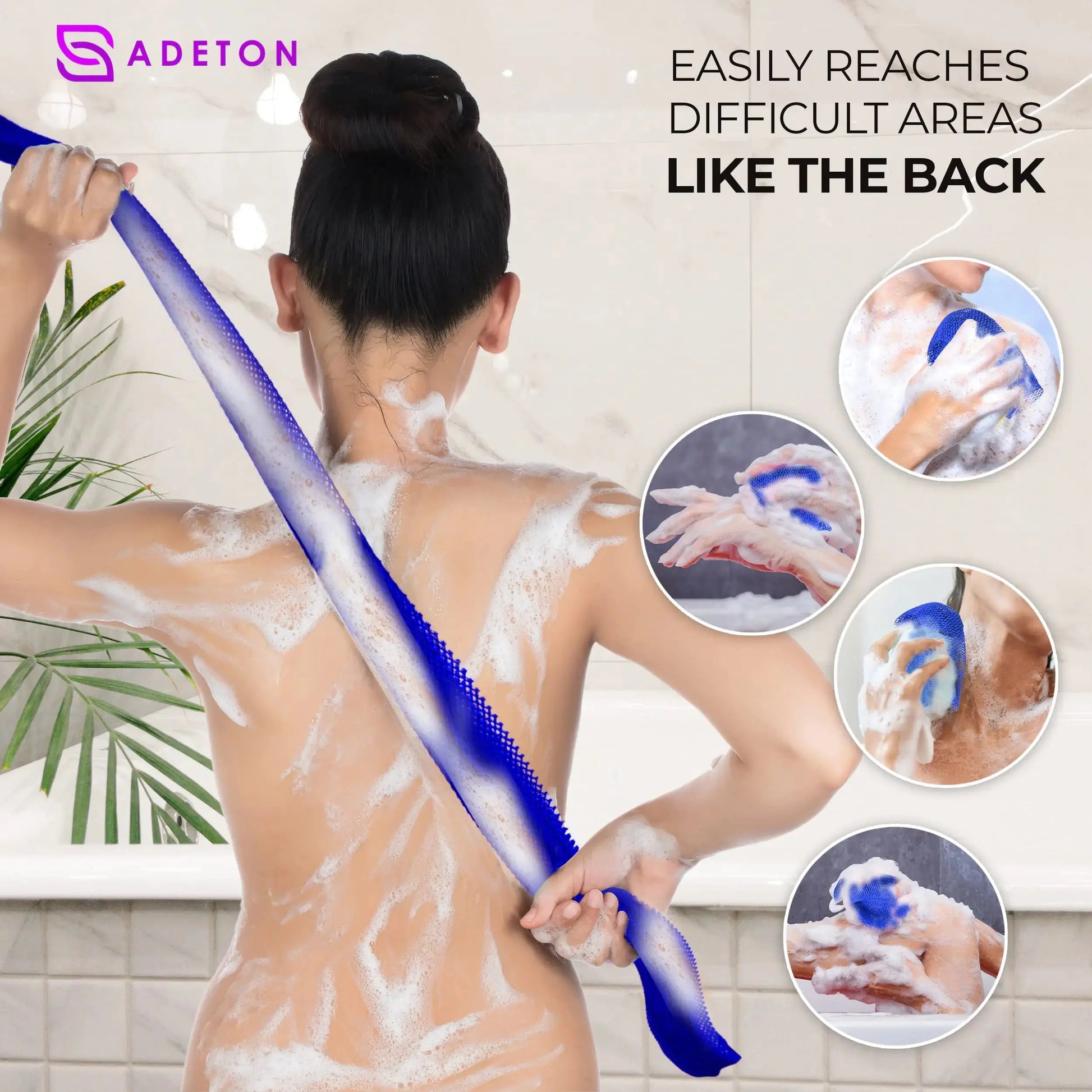Adeton African Exfoliating Net Sponges - Authentic Body Scrubber