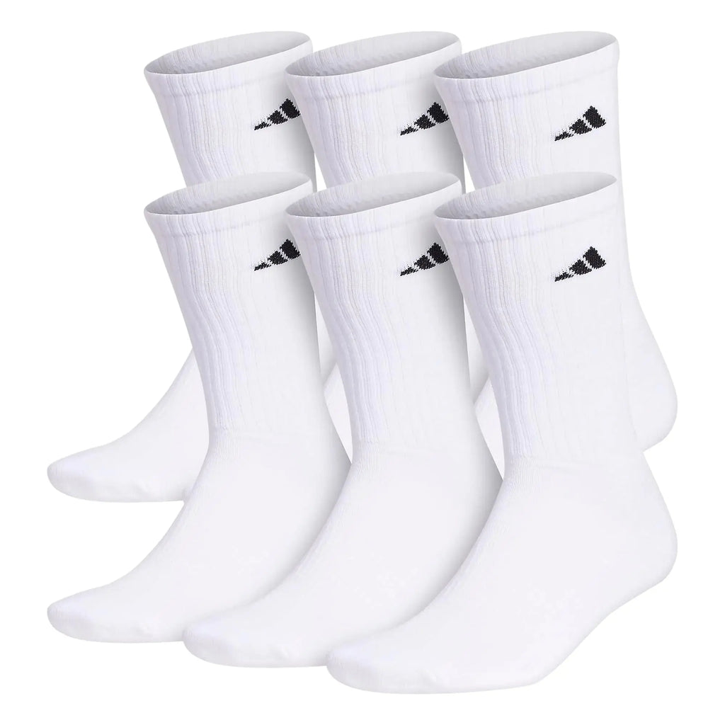 Adidas Men's Athletic Cushioned Crew Socks with Arch Compression for a Secure Fit (6-Pair)