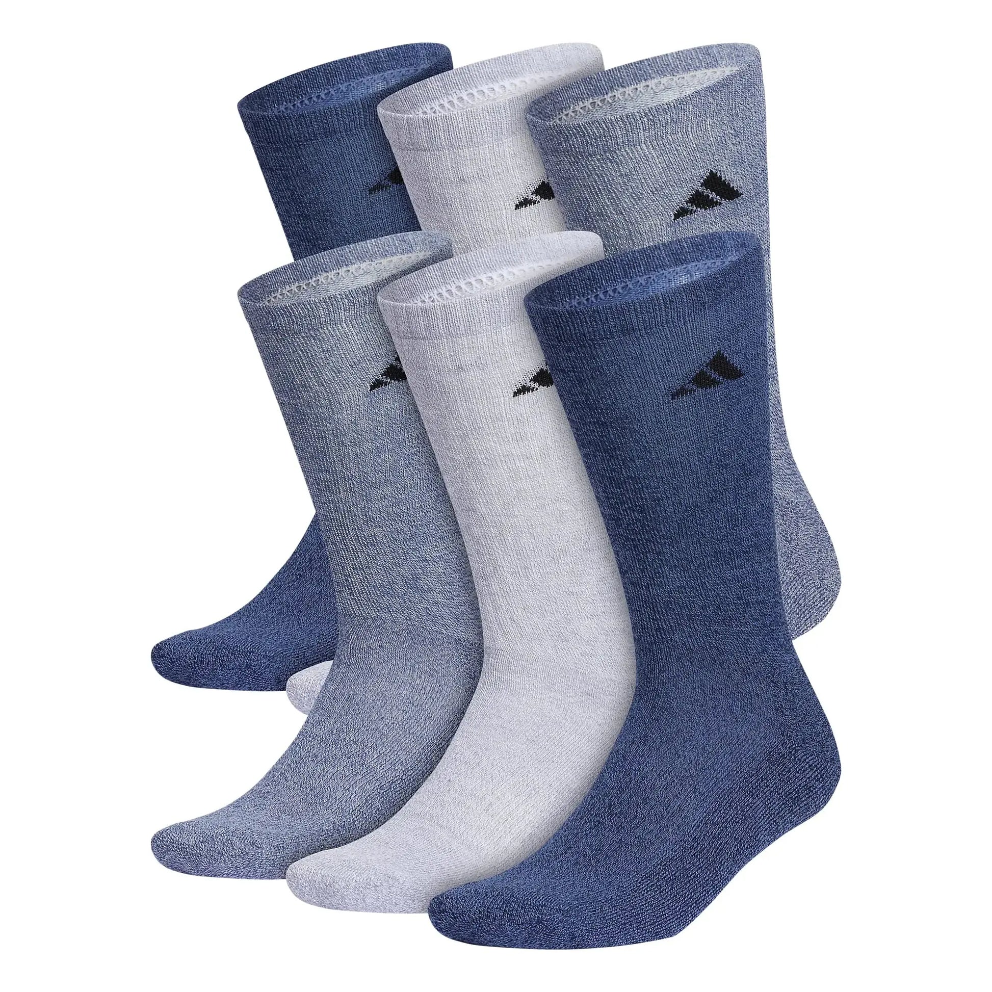 Adidas Men's Athletic Cushioned Crew Socks with Arch Compression for a Secure Fit (6-Pair)