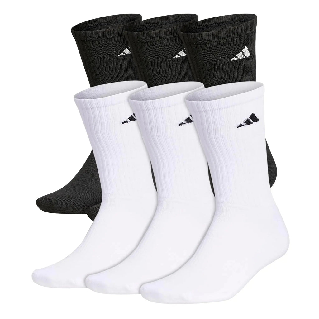 Adidas Men's Athletic Cushioned Crew Socks with Arch Compression for a Secure Fit (6-Pair)