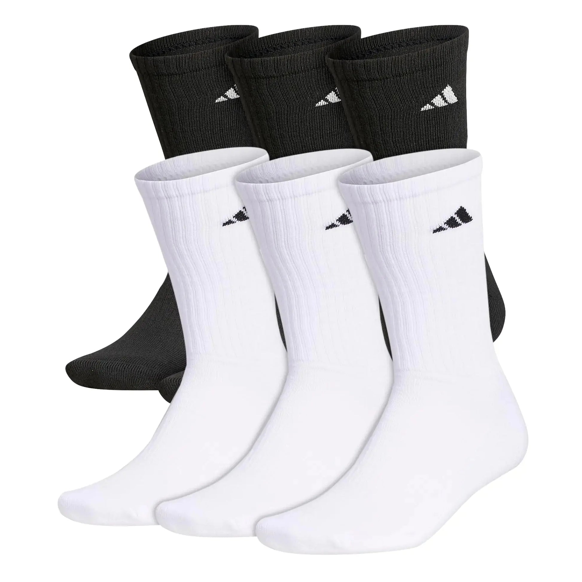 Adidas Men's Athletic Cushioned Crew Socks with Arch Compression for a Secure Fit (6-Pair)