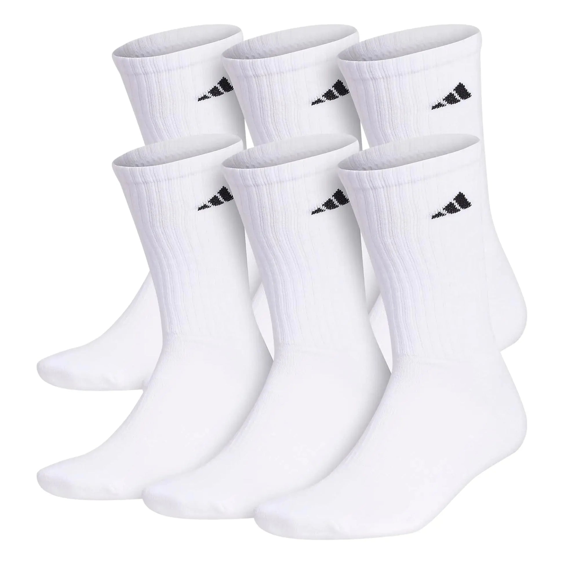 Adidas Men's Athletic Cushioned Crew Socks with Arch Compression for a Secure Fit (6-Pair)