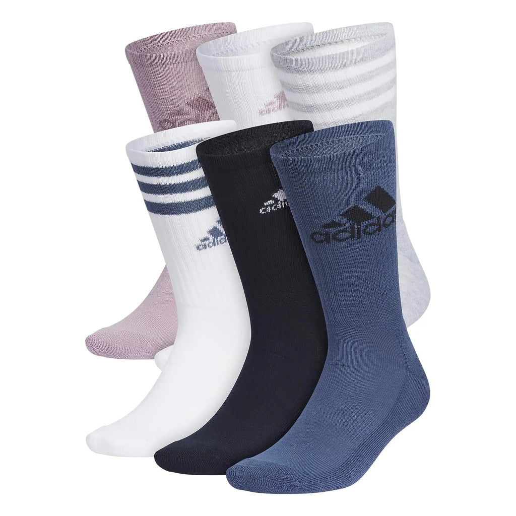 Adidas Men's Athletic Cushioned Crew Socks with Arch Compression for a Secure Fit (6-Pair)