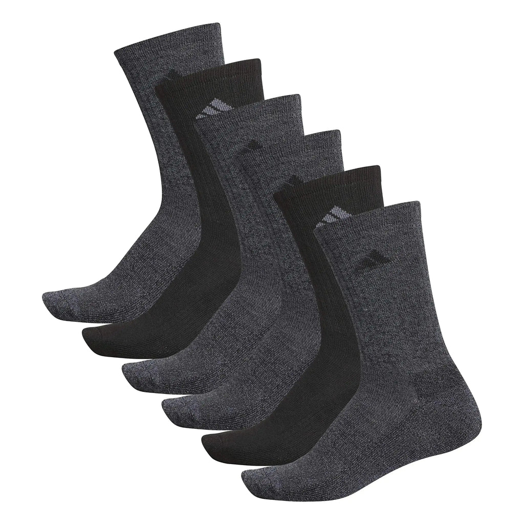 Adidas Men's Athletic Cushioned Crew Socks with Arch Compression for a Secure Fit (6-Pair)