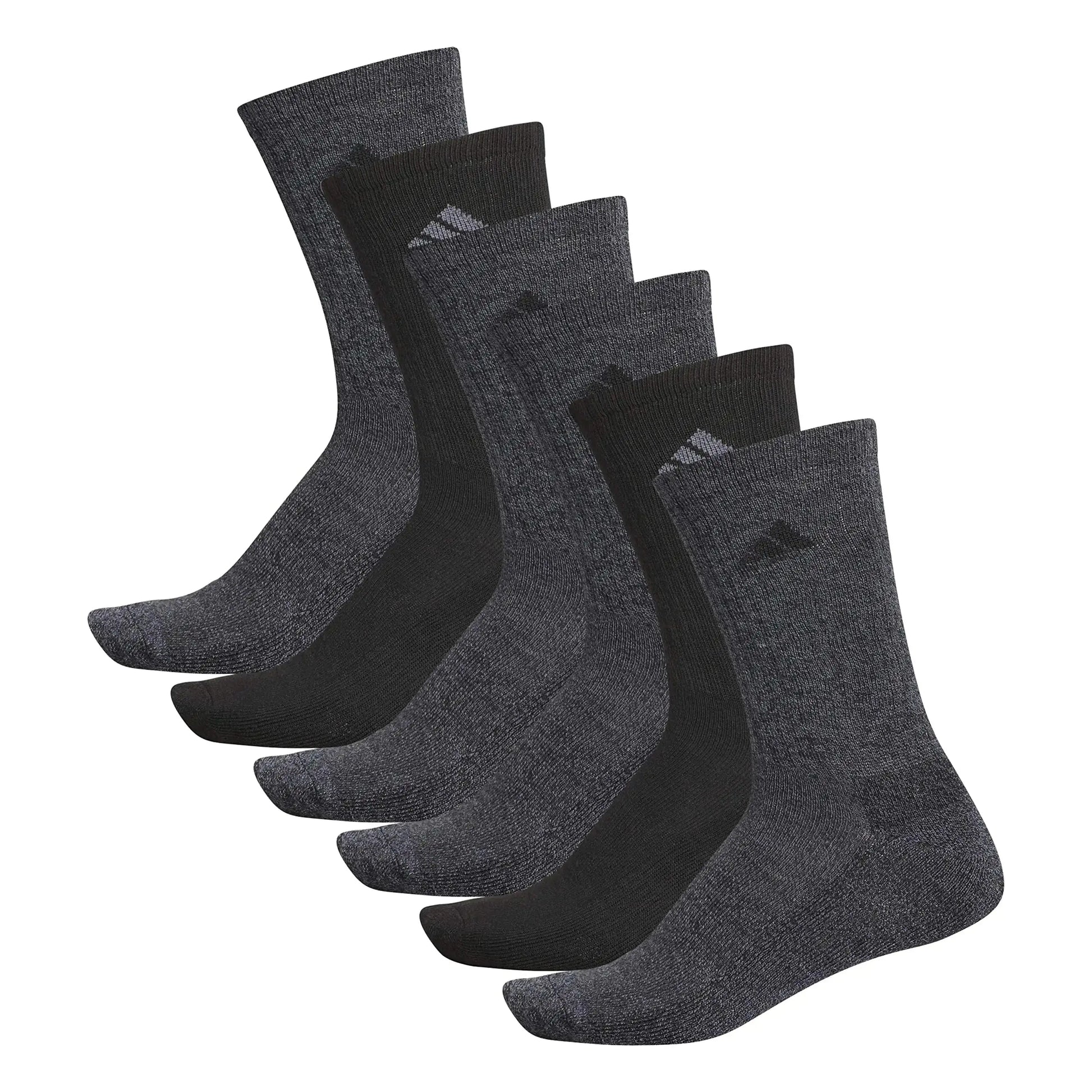Adidas Men's Athletic Cushioned Crew Socks with Arch Compression for a Secure Fit (6-Pair)