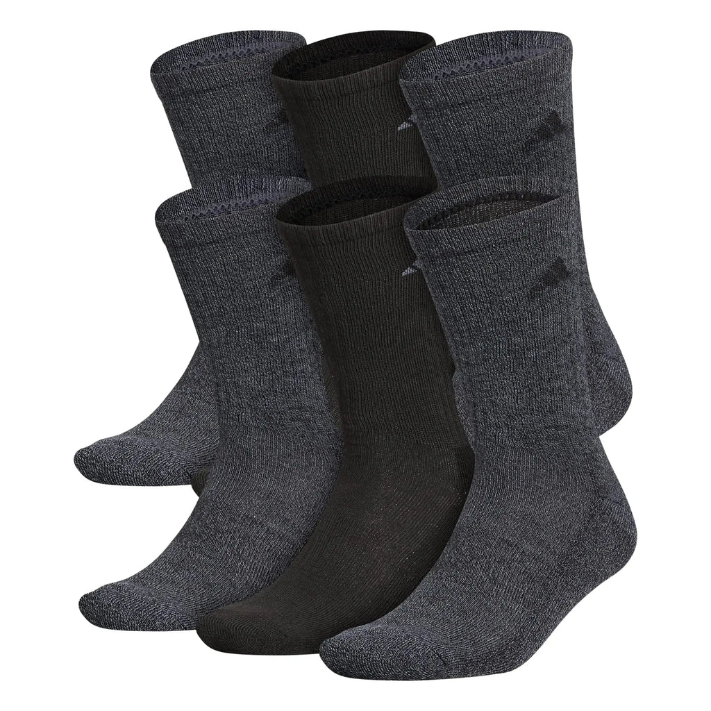 Adidas Men's Athletic Cushioned Crew Socks with Arch Compression for a Secure Fit (6-Pair)