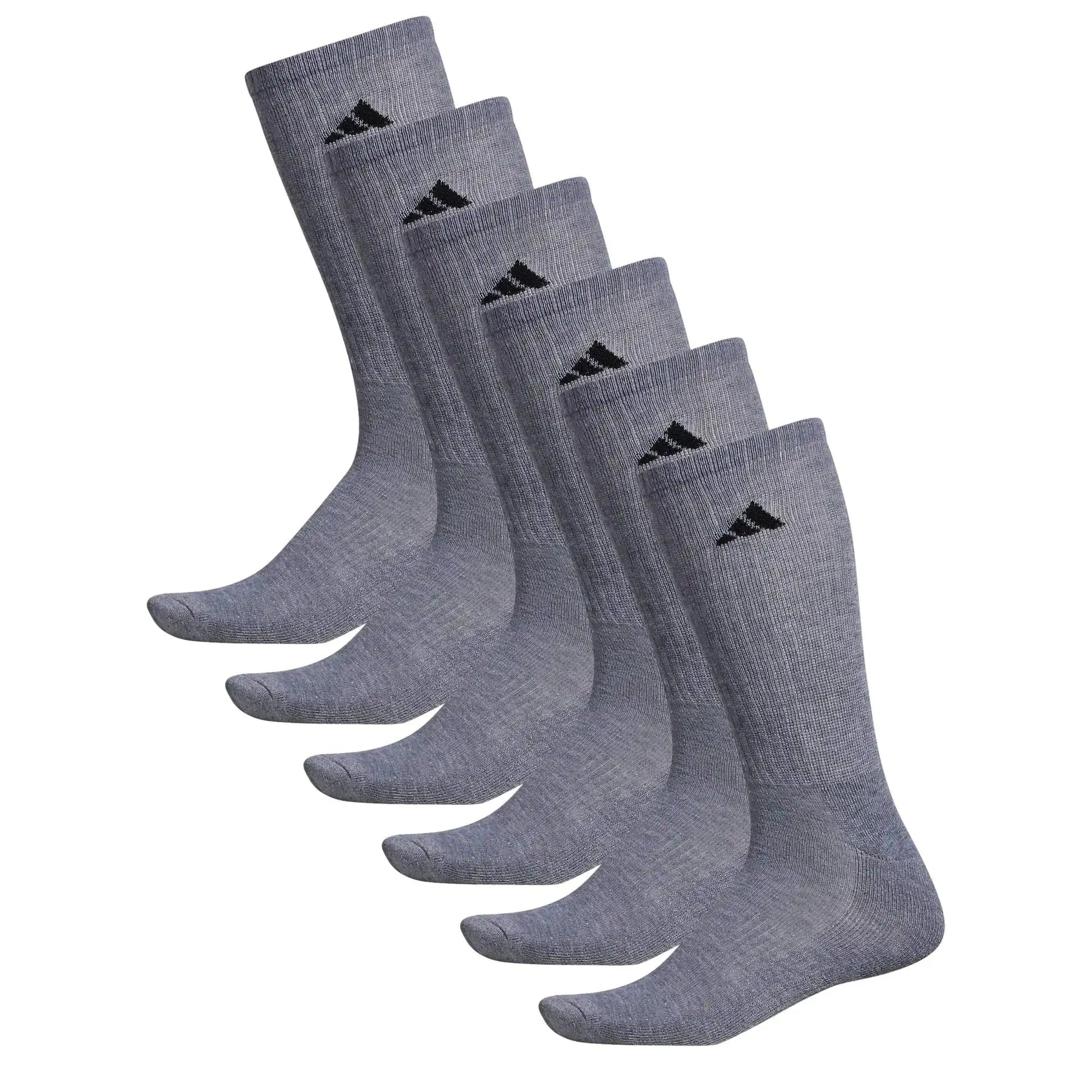 Adidas Men's Athletic Cushioned Crew Socks with Arch Compression for a Secure Fit (6-Pair)