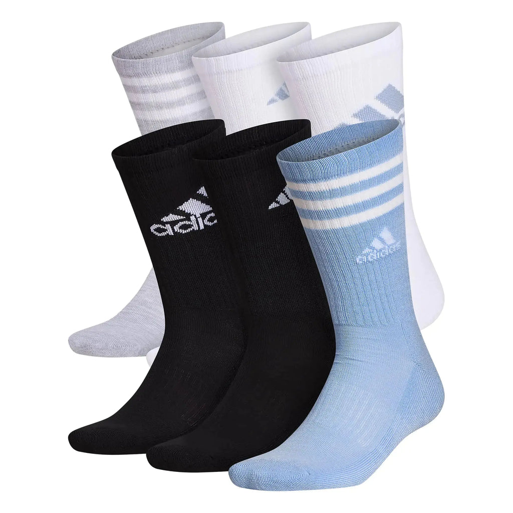 Adidas Men's Athletic Cushioned Crew Socks with Arch Compression for a Secure Fit (6-Pair)