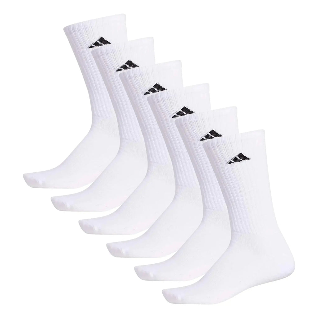 Adidas Men's Athletic Cushioned Crew Socks with Arch Compression for a Secure Fit (6-Pair)