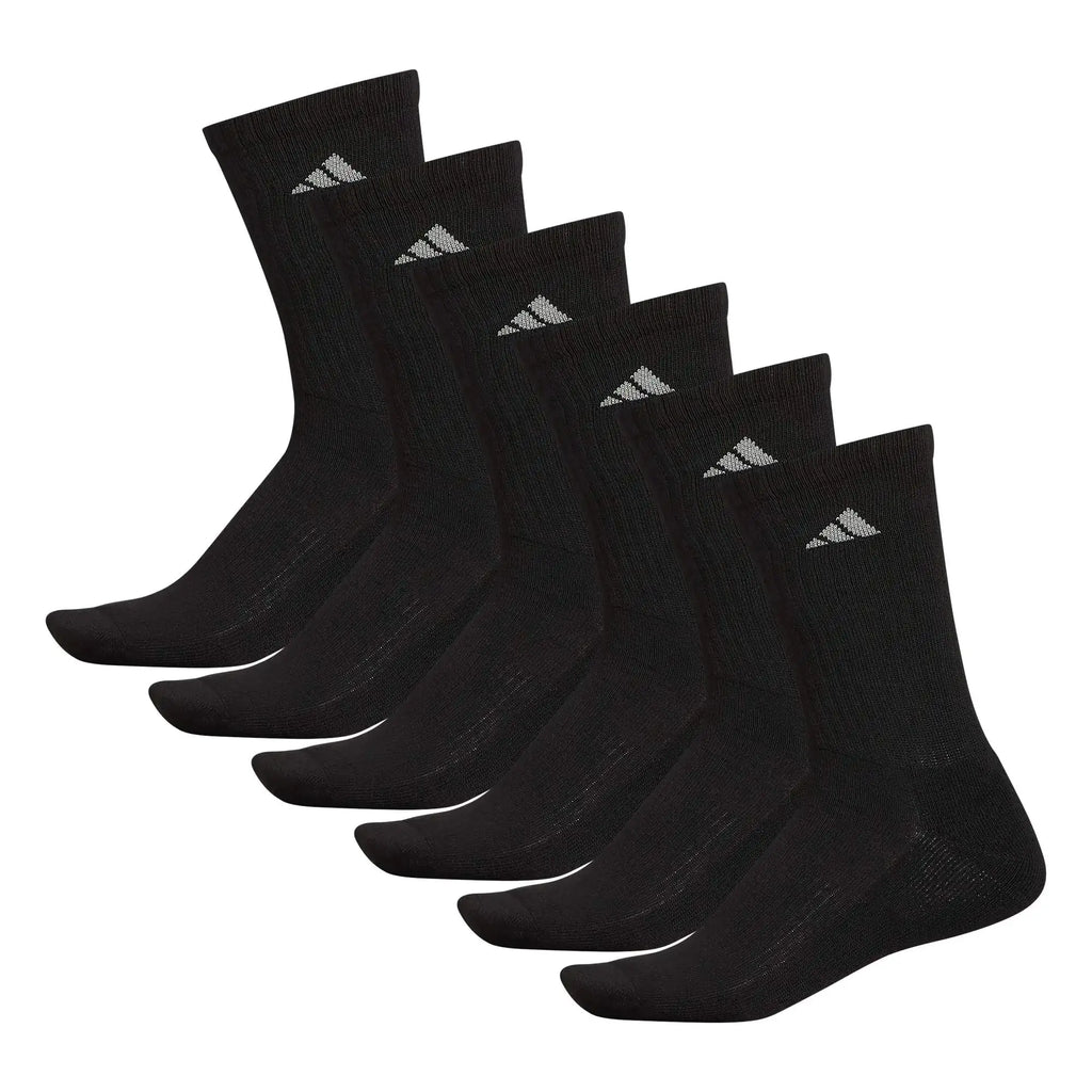 Adidas Men's Athletic Cushioned Crew Socks with Arch Compression for a Secure Fit (6-Pair)